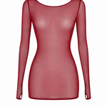 AVAM SHEER Mini Dress (Red) | Avec Amour Lingerie