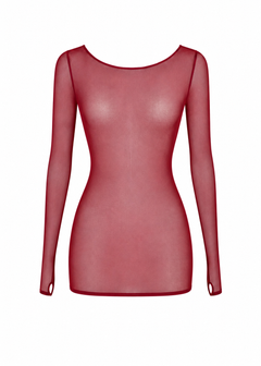 AVAM SHEER Mini Dress (Red) | Avec Amour Lingerie