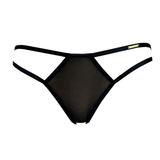 AVAM Sheer Open Panty (Black) | Avec Amour Lingerie