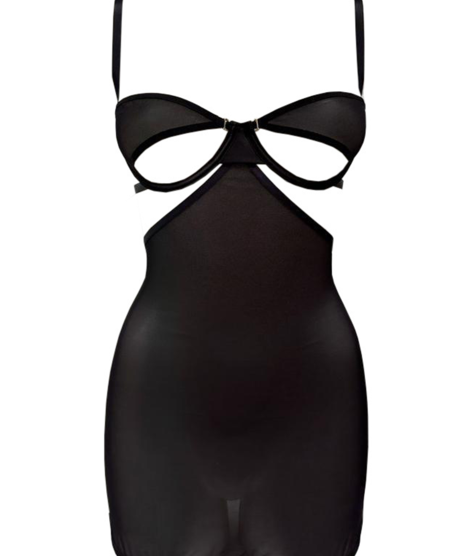 AVAM Sheer Underwire Bra & Mini Dress (Black) | Avec Amour Lingerie