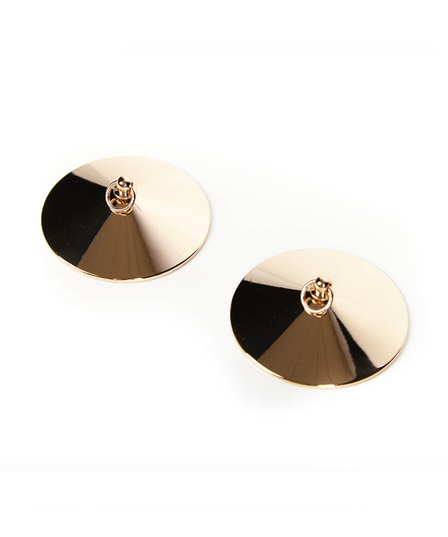 AVAM TIPPED Metal Nipple Covers with Mini Ring (Gold) | Avec Amour Lingerie