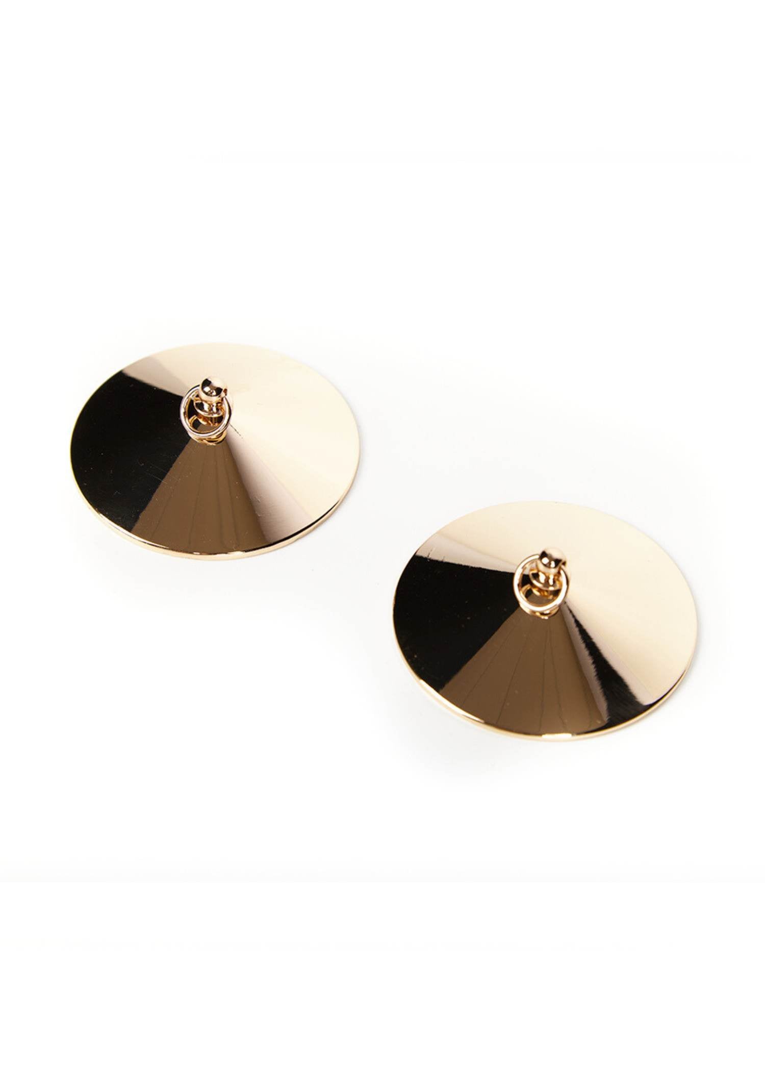AVAM TIPPED Metal Nipple Covers with Mini Ring (Gold) | Avec Amour Lingerie
