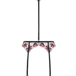 Bluebella Calista Suspender Harness (Black / Cherry Red) | Avec Amour Lingerie