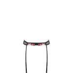 Bluebella Calista Suspender Harness (Black / Cherry Red) | Avec Amour Lingerie