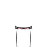 Bluebella Calista Suspender Harness (Black / Cherry Red) | Avec Amour Lingerie