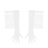 Baed Stories Long Mesh Gloves With Fringe (White) | Avec Amour