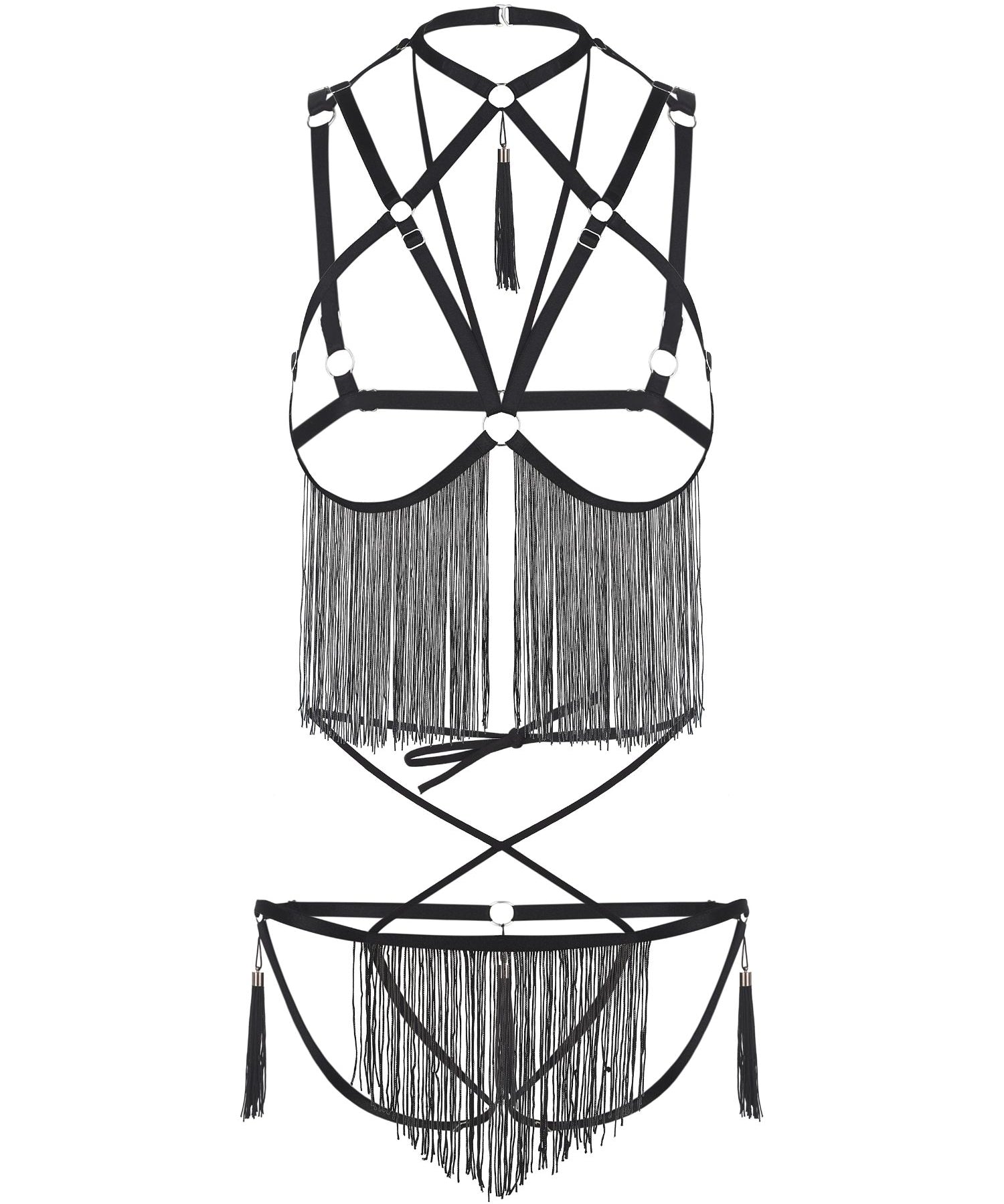 Baed Stories Lady Night Collection - Night Of Enticements - Erotic BDSM Sexy Harness Lingerie Set