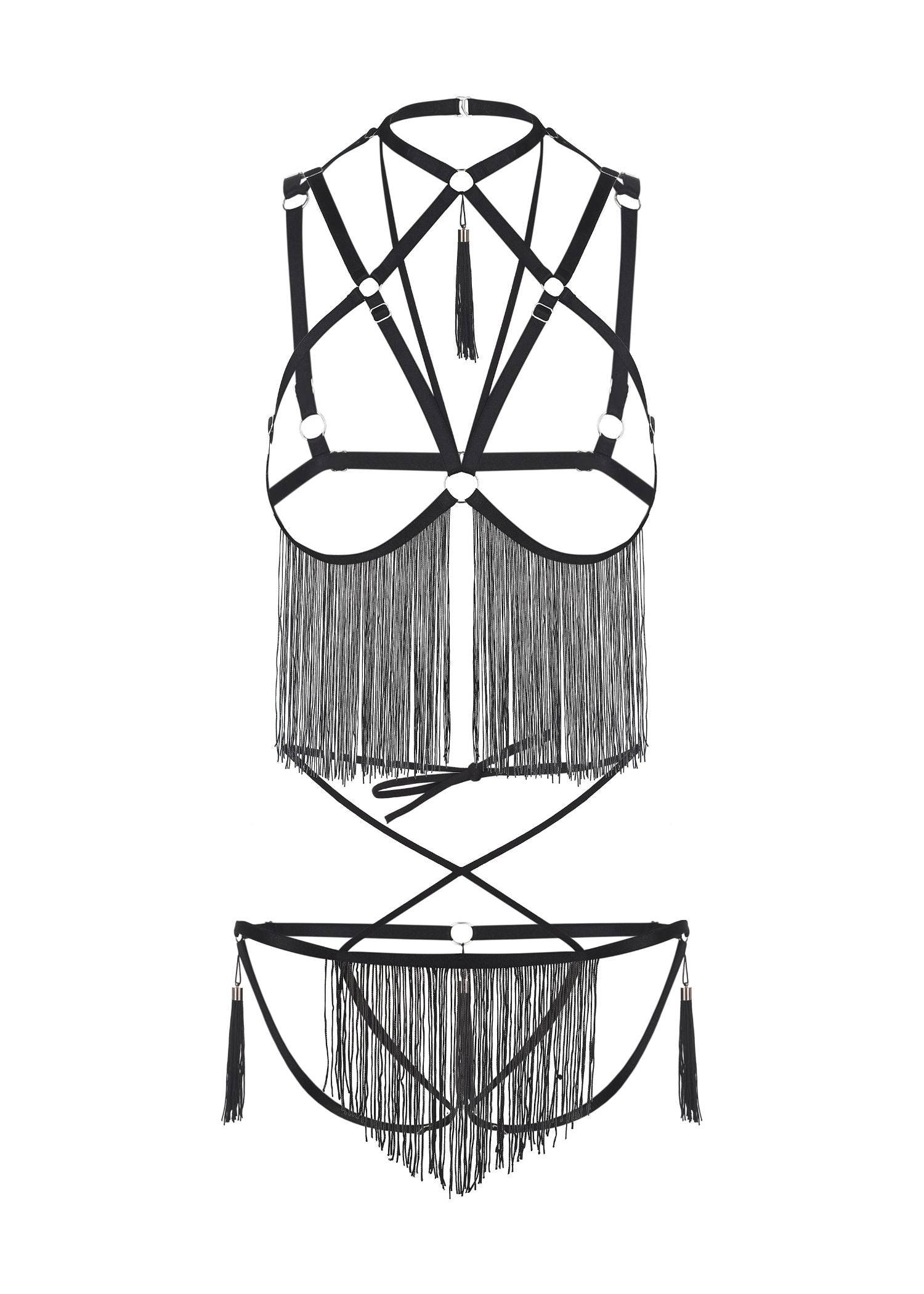 Baed Stories Lady Night Collection - Night Of Enticements - Erotic BDSM Sexy Harness Lingerie Set