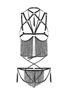 Baed Stories Lady Night Collection - Night Of Enticements - Erotic BDSM Sexy Harness Lingerie Set