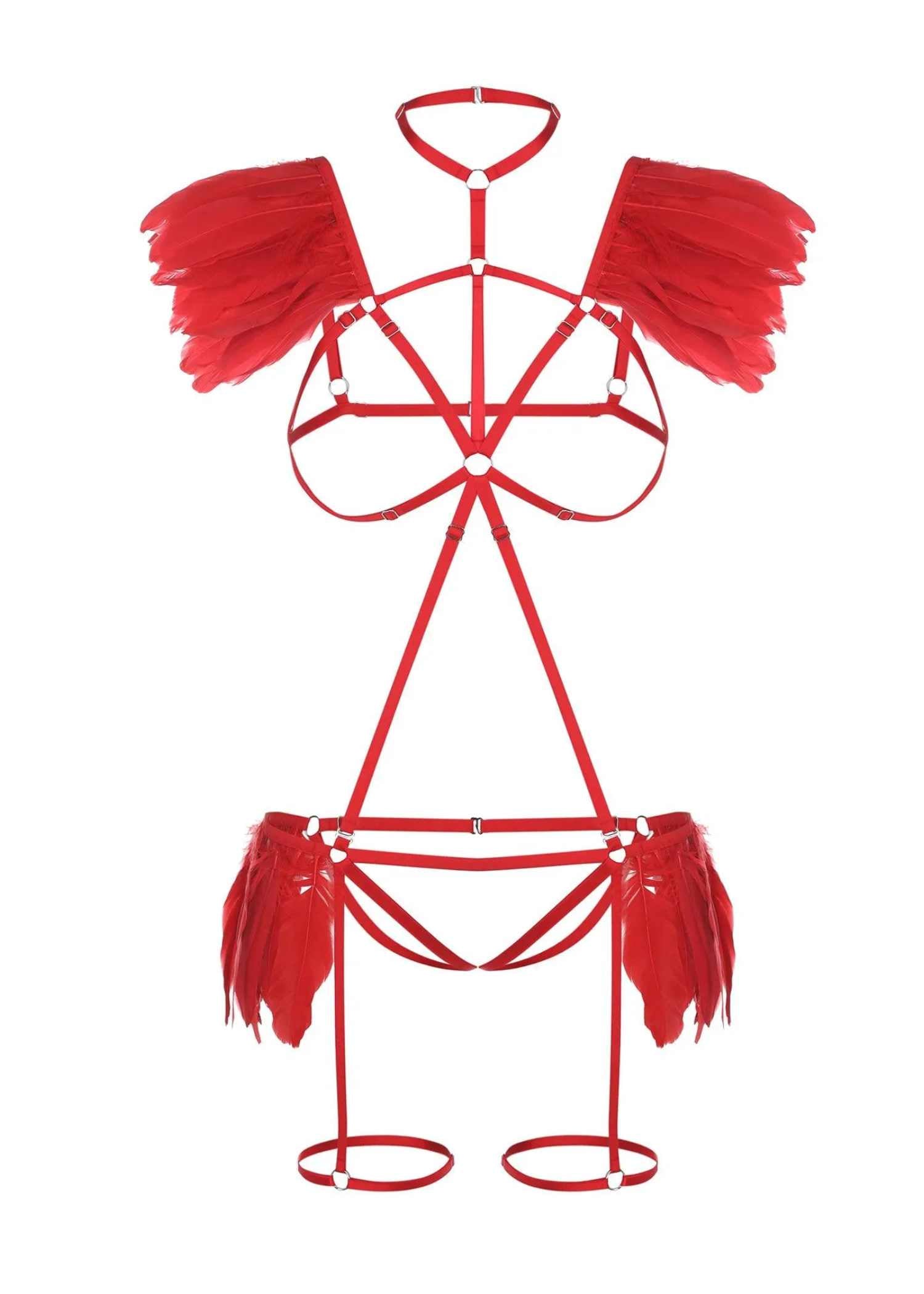 Baed Stories Night of Revelations Bra & Thong Set (Red) | Avec Amour Lingerie