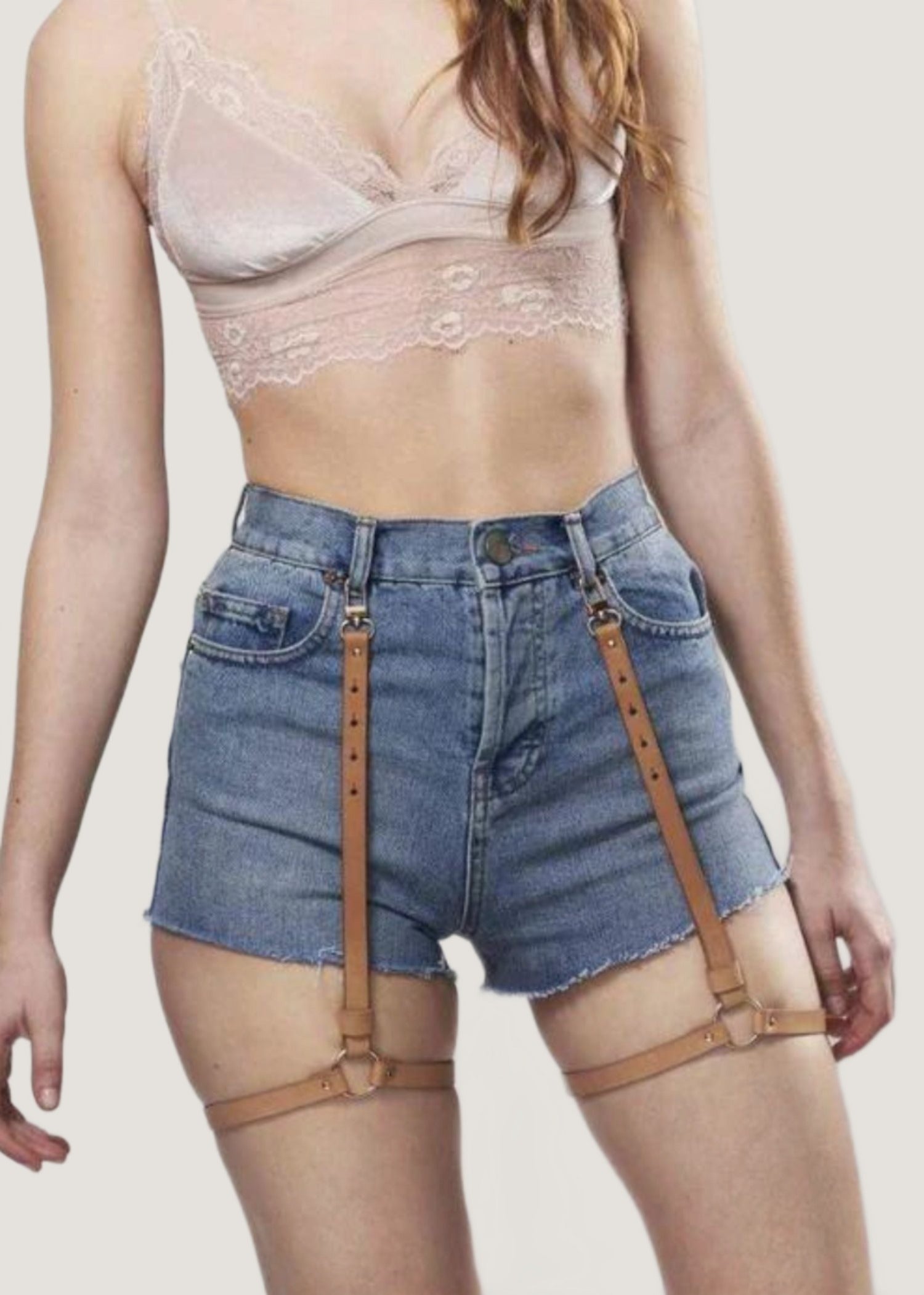 Bijoux Indiscrets Maze Shorts Garter (Brown) | Avec Amour Lingerie