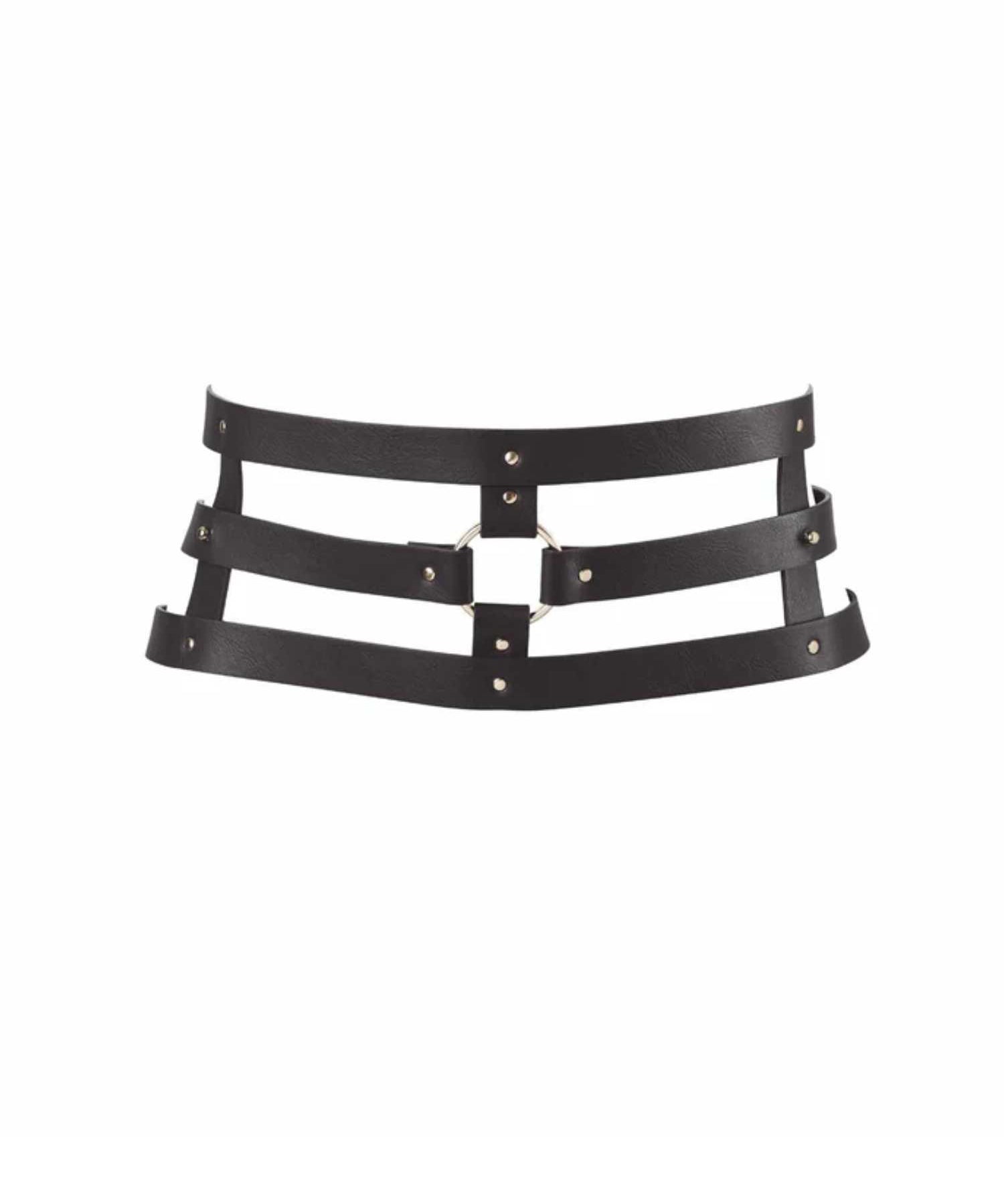 Bijoux Indiscrets MAZE Wide Belt Restraint (Black) | Avec Amour Lingerie