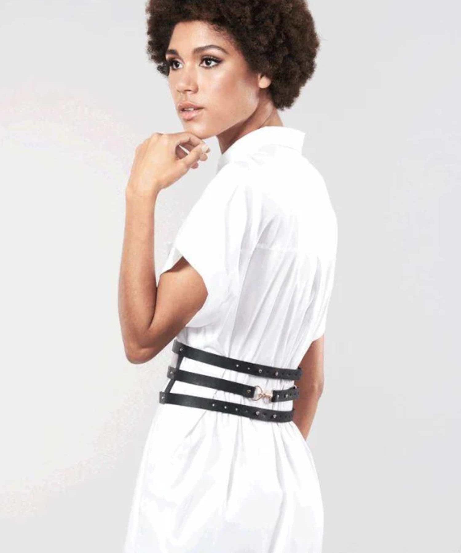 Bijoux Indiscrets MAZE Wide Belt Restraint (Black) | Avec Amour Lingerie