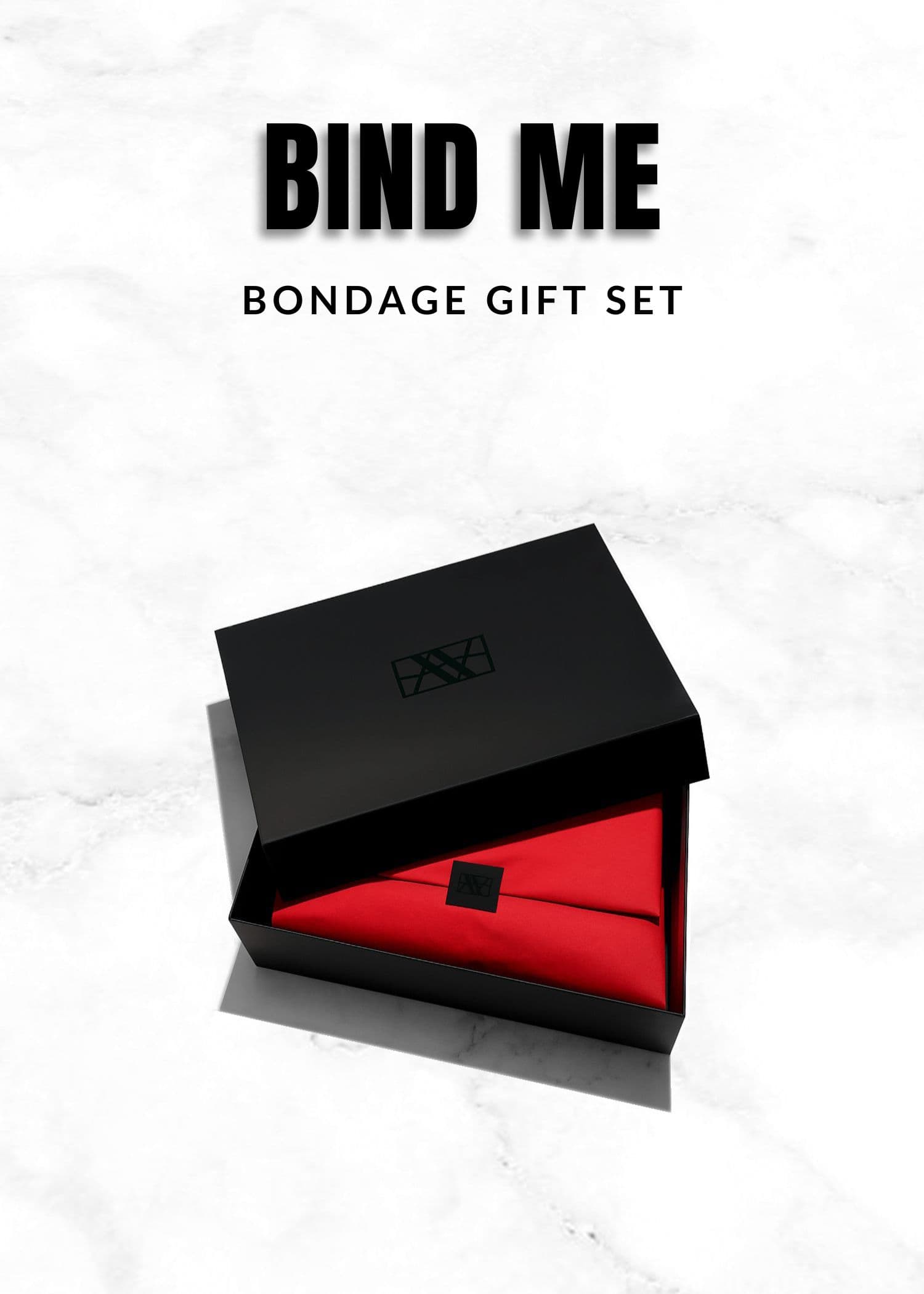 BIND ME Bondage Gift Set (Small) | AVAM Molten Handcuffs, Silk Makeup Pouch