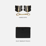 BIND ME Bondage Gift Set (Small) | AVAM Molten Handcuffs, Silk Makeup Pouch