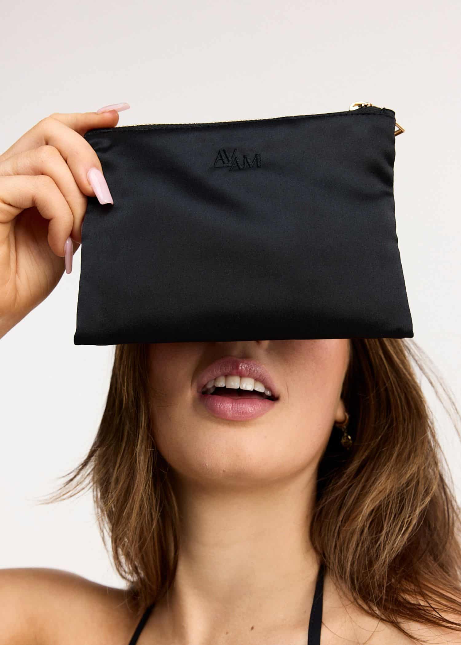 BIND ME Bondage Gift Set (Small) | AVAM Molten Handcuffs, Silk Makeup Pouch