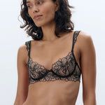 Bluebella Amarosa Wired Bra (Black/Sheer) | Avec Amour Luxury Lingerie