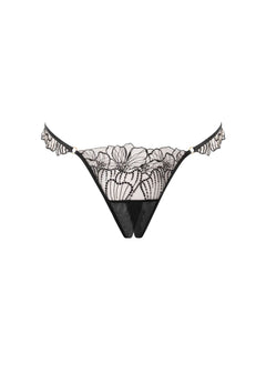 Bluebella Amarosa Open Panty (Black/Sheer) | Avec Amour Luxury Lingerie