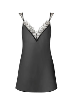Bluebella Amasora Short Chemise (Black/Sheer) | Avec Amour Luxury Lingerie