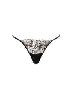 Bluebella Amasora Thong (Black/Sheer) | Avec Amour Luxury Lingerie
