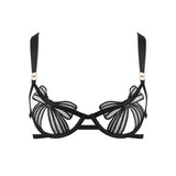 Bluebella Annabel Wired Open Bra (Black) | Avec Amour Lingerie