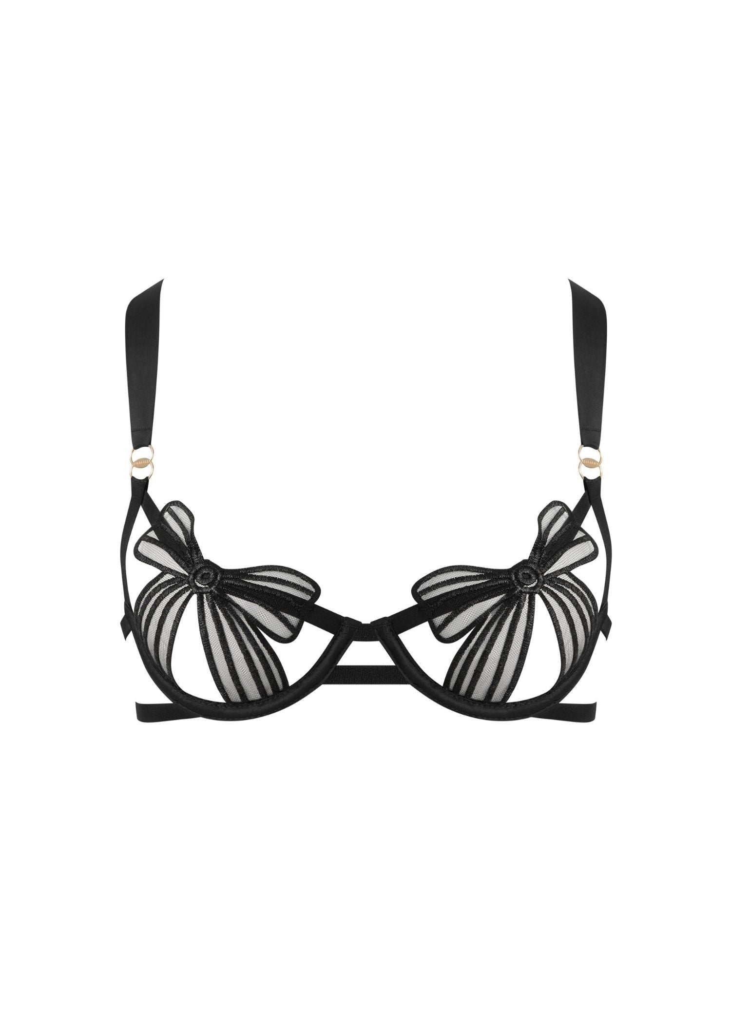 Bluebella Annabel Wired Open Bra (Black) | Avec Amour Lingerie