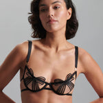 Bluebella Annabel Wired Open Bra (Black) | Avec Amour Lingerie