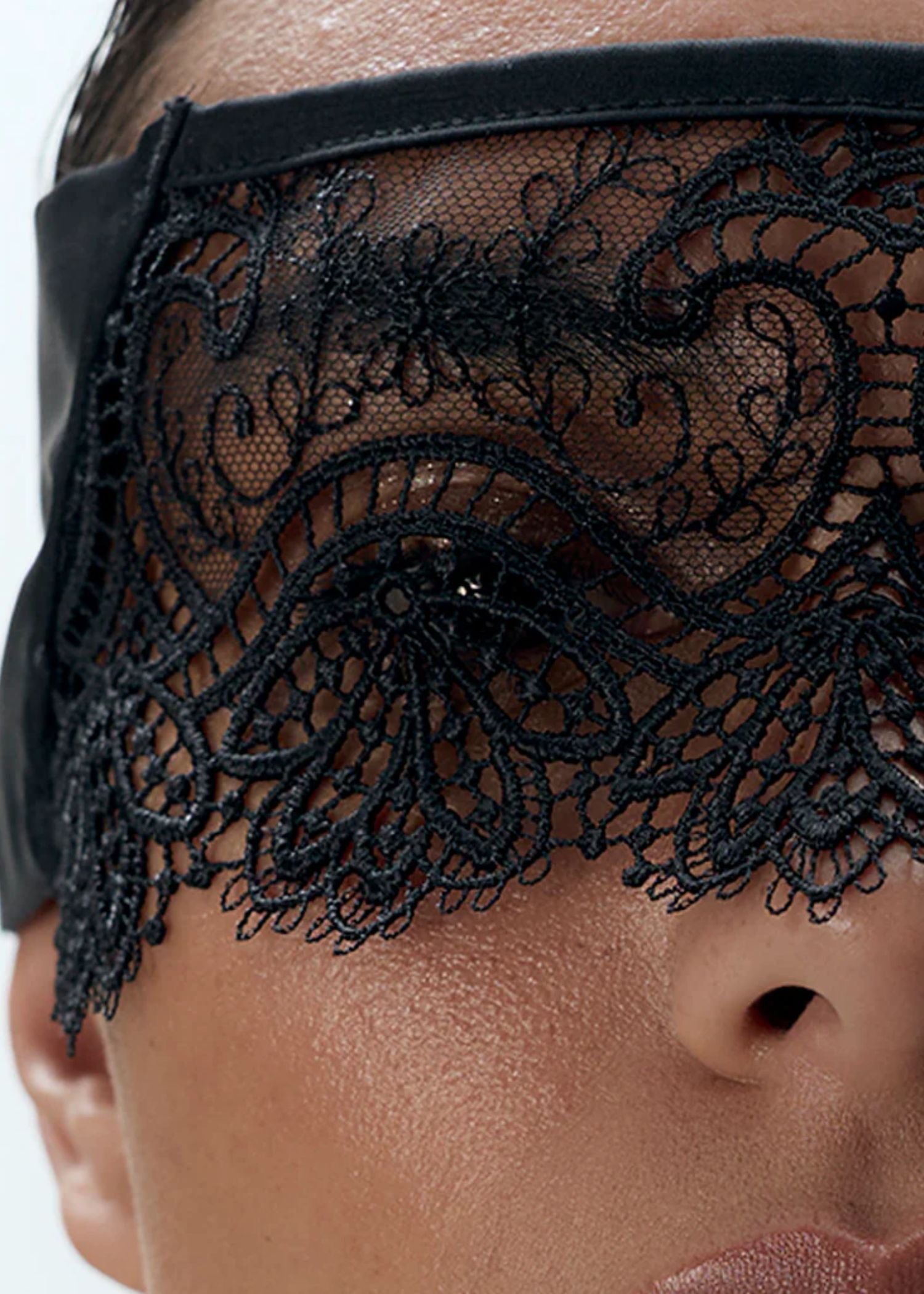 Bluebella Arella Lace Eyemask (Black) | Avec Amour Lingerie