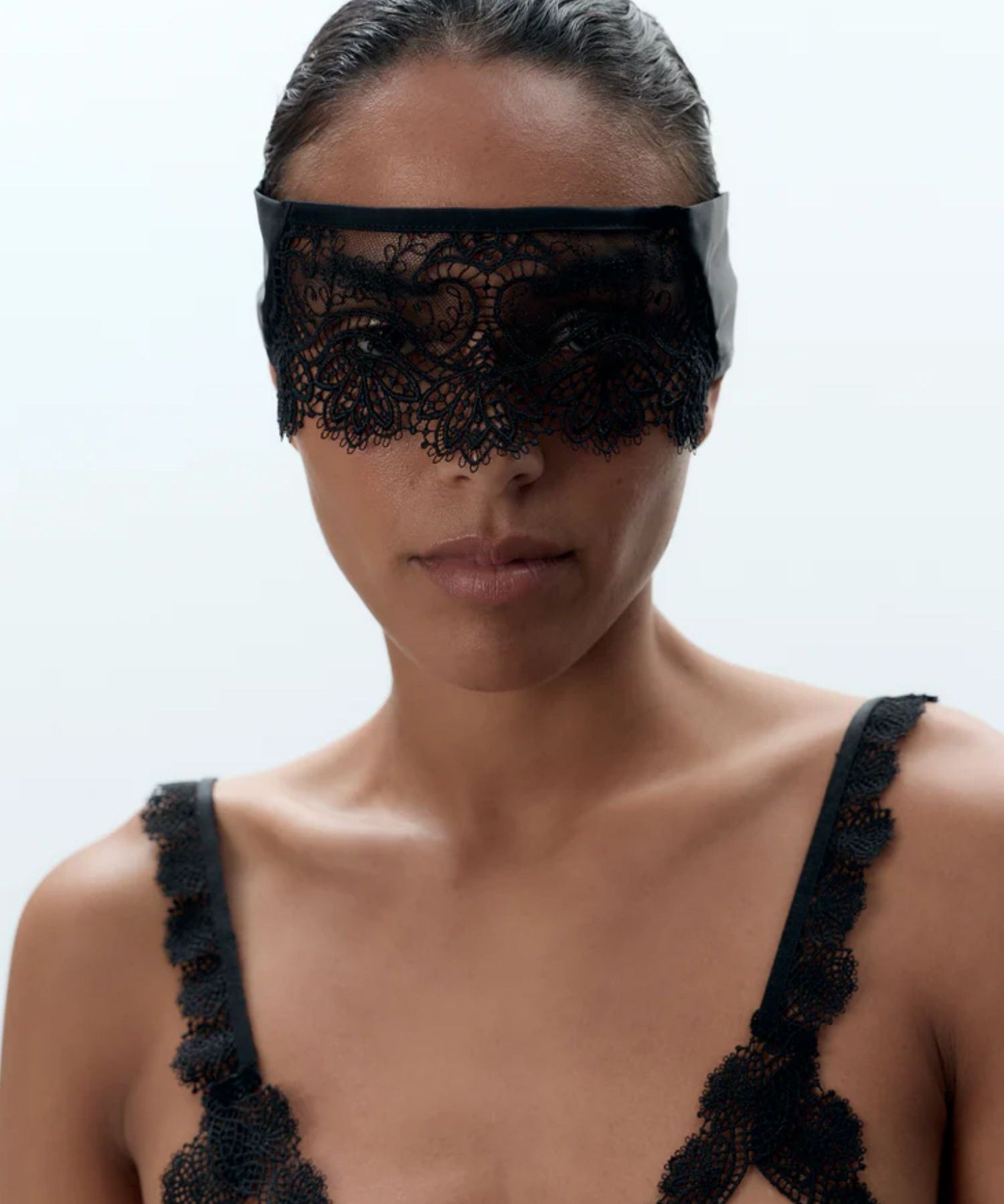 Bluebella Arella Lace Eyemask (Black) | Avec Amour Lingerie