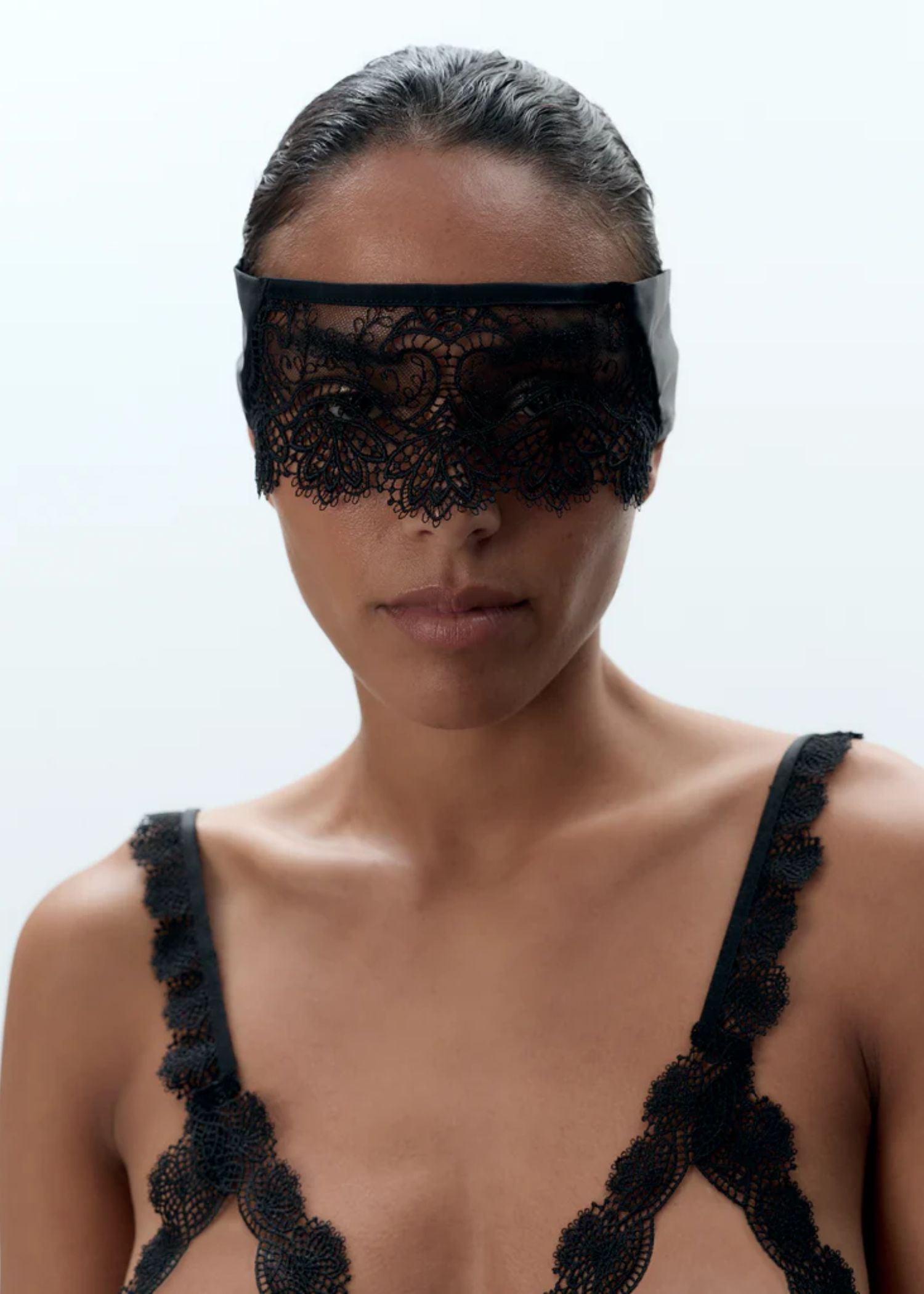 Bluebella Arella Lace Eyemask (Black) | Avec Amour Lingerie
