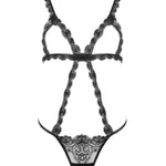 Bluebella Arella Open Cup Bodysuit (Black) | Avec Amour Lingerie