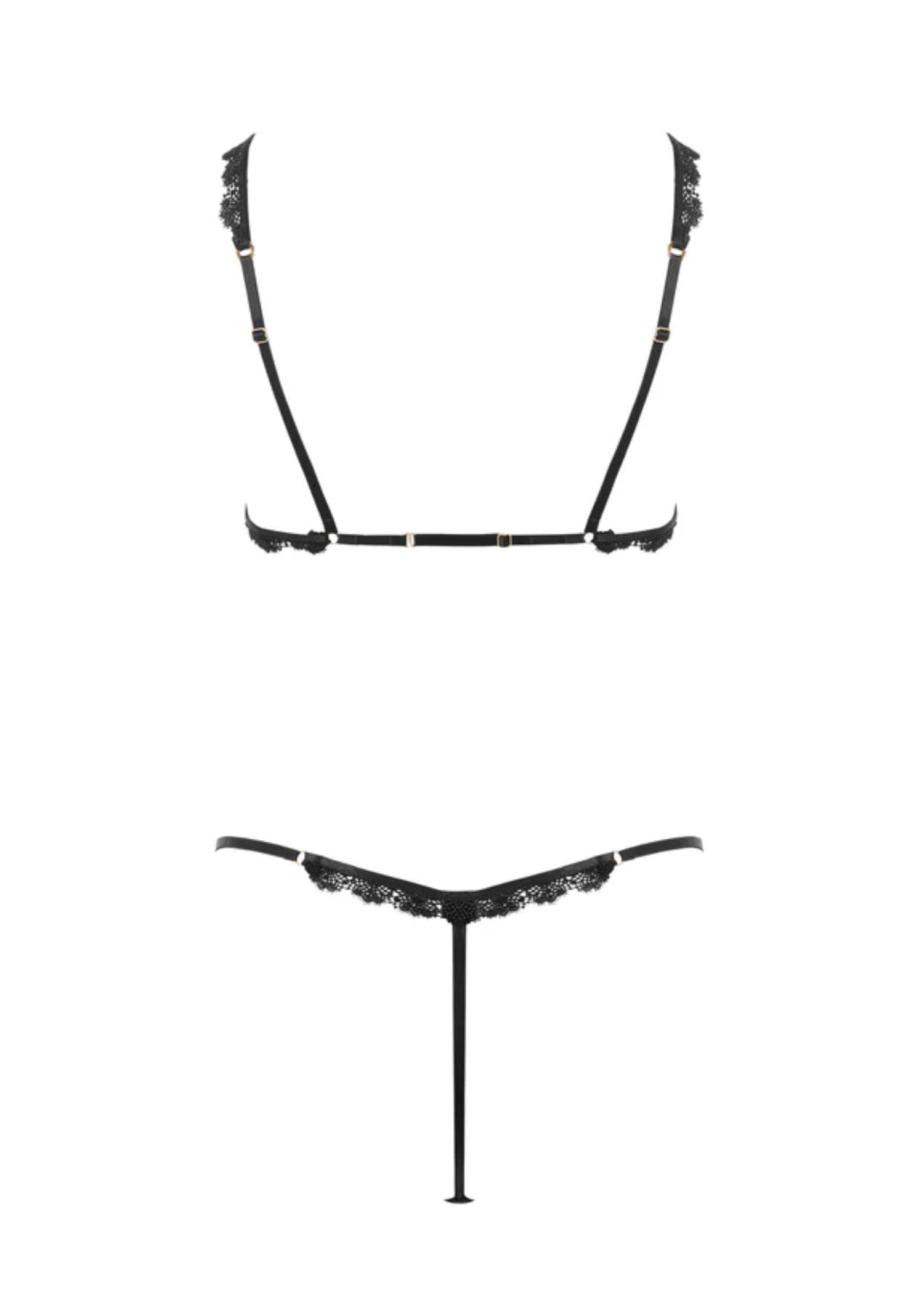 Bluebella Arella Open Cup Bodysuit (Black) | Avec Amour Lingerie