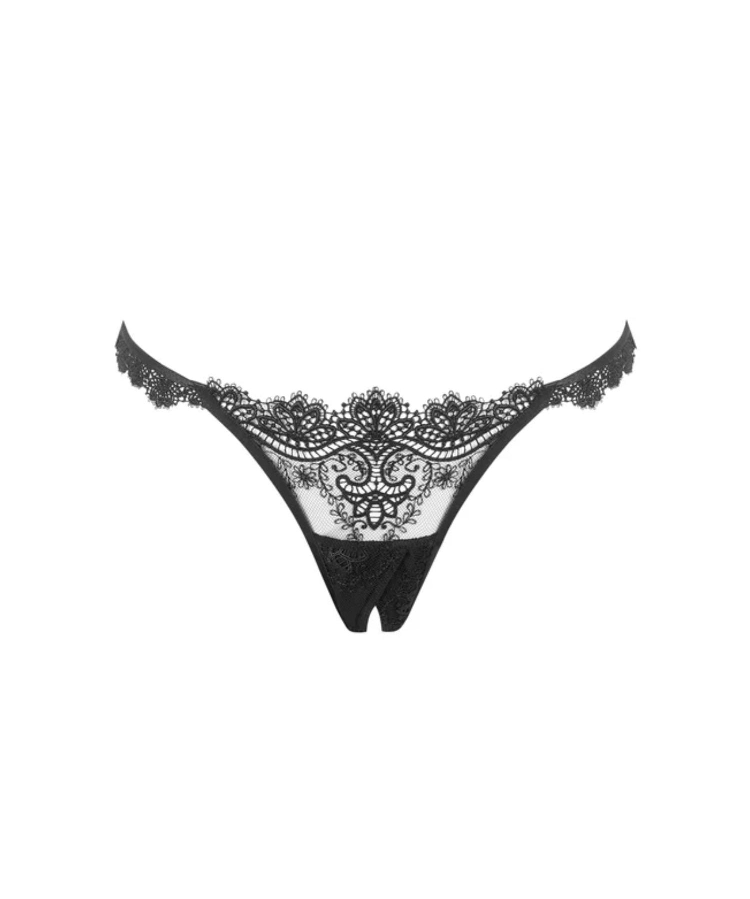Bluebella Arella Open Panty (Black) | Avec Amour Lingerie