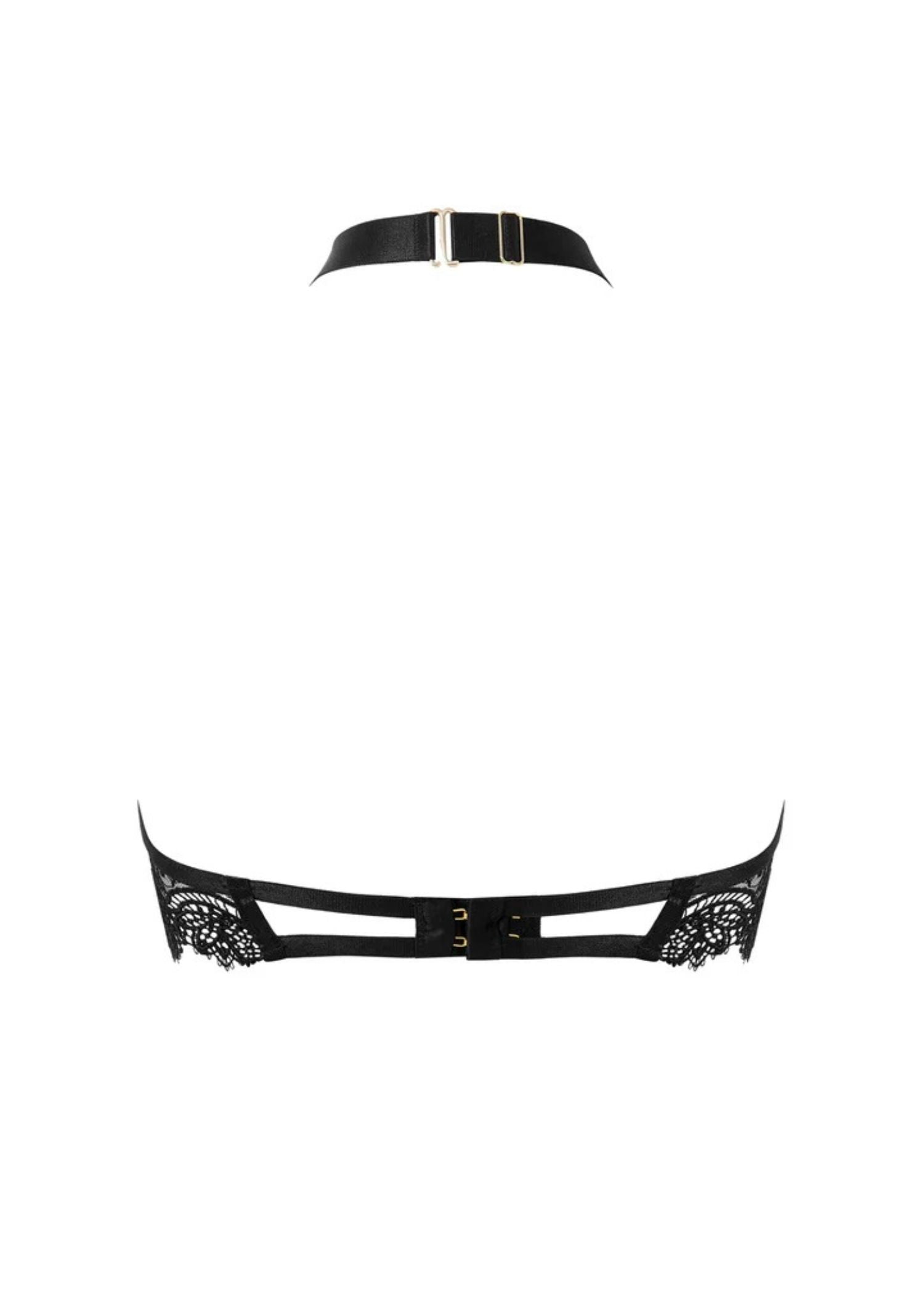 Bluebella Arella Wired Harness Open Bra (Black) | Avec Amour Lingerie