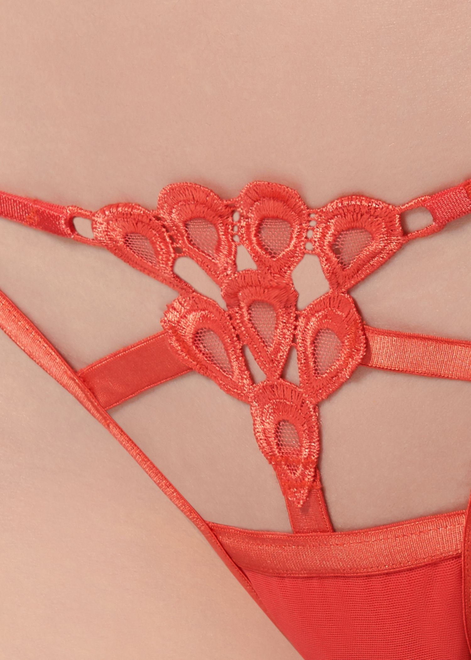 Bluebella Aria Thong (Cayenne Red) | Avec Amour Sexy Lingerie