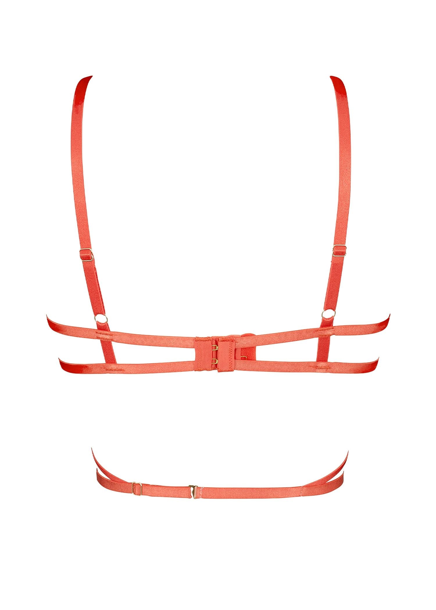 Bluebella Aria Cupless Bra (Cayenne Red) | Avec Amour Sexy Lingerie