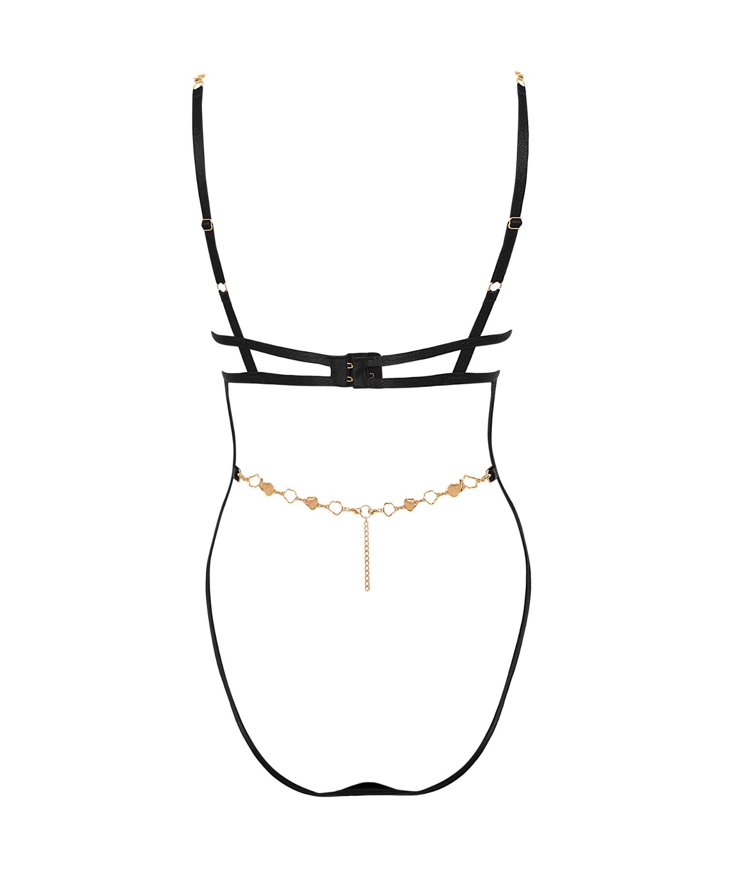 Bluebella Azalea Open Wired Body (Black/Gold) | Avec Amour Lingerie