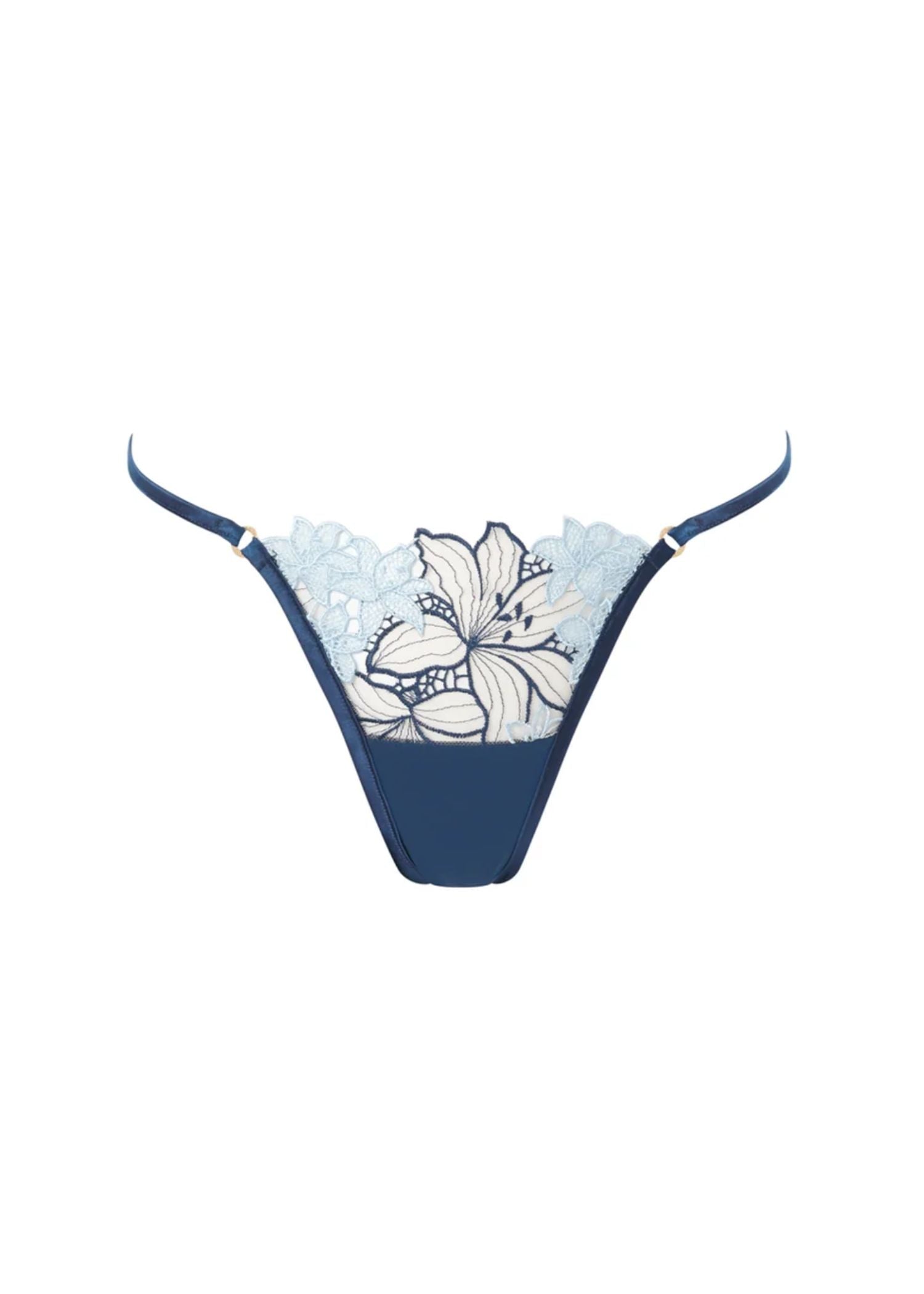 Bluebella Calantha Panty (Navy Peony / Ice Water Blue) | Avec Amour Luxury Lingerie