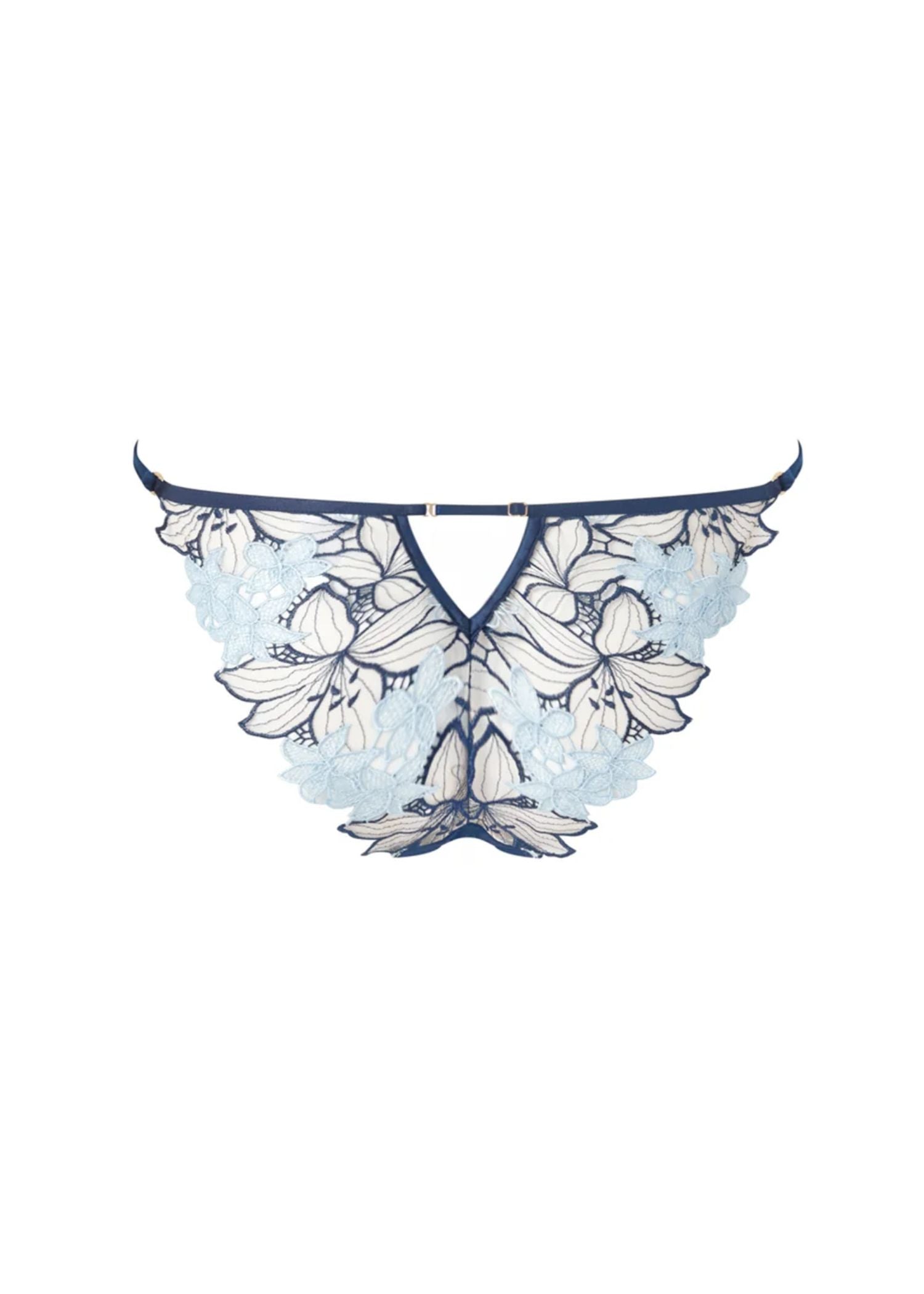 Bluebella Calantha Panty (Navy Peony / Ice Water Blue) | Avec Amour Luxury Lingerie