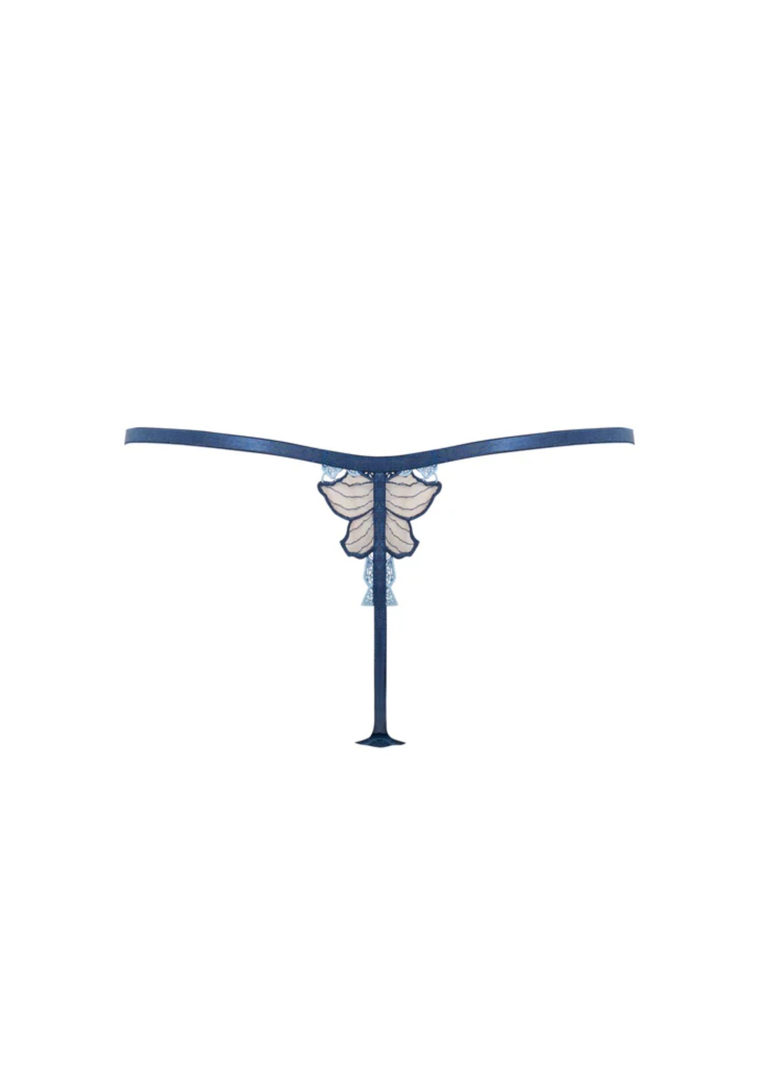 Bluebella Calantha Thong (Navy Peony / Ice Water Blue) | Avec Amour Luxury Lingerie