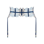 Bluebella Calantha Waspie Suspender (Navy Peony / Ice Water Blue) | Avec Amour Luxury Lingerie