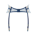 Bluebella Calantha Waspie Suspender (Navy Peony / Ice Water Blue) | Avec Amour Luxury Lingerie