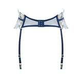 Bluebella Calantha Waspie Suspender (Navy Peony / Ice Water Blue) | Avec Amour Luxury Lingerie