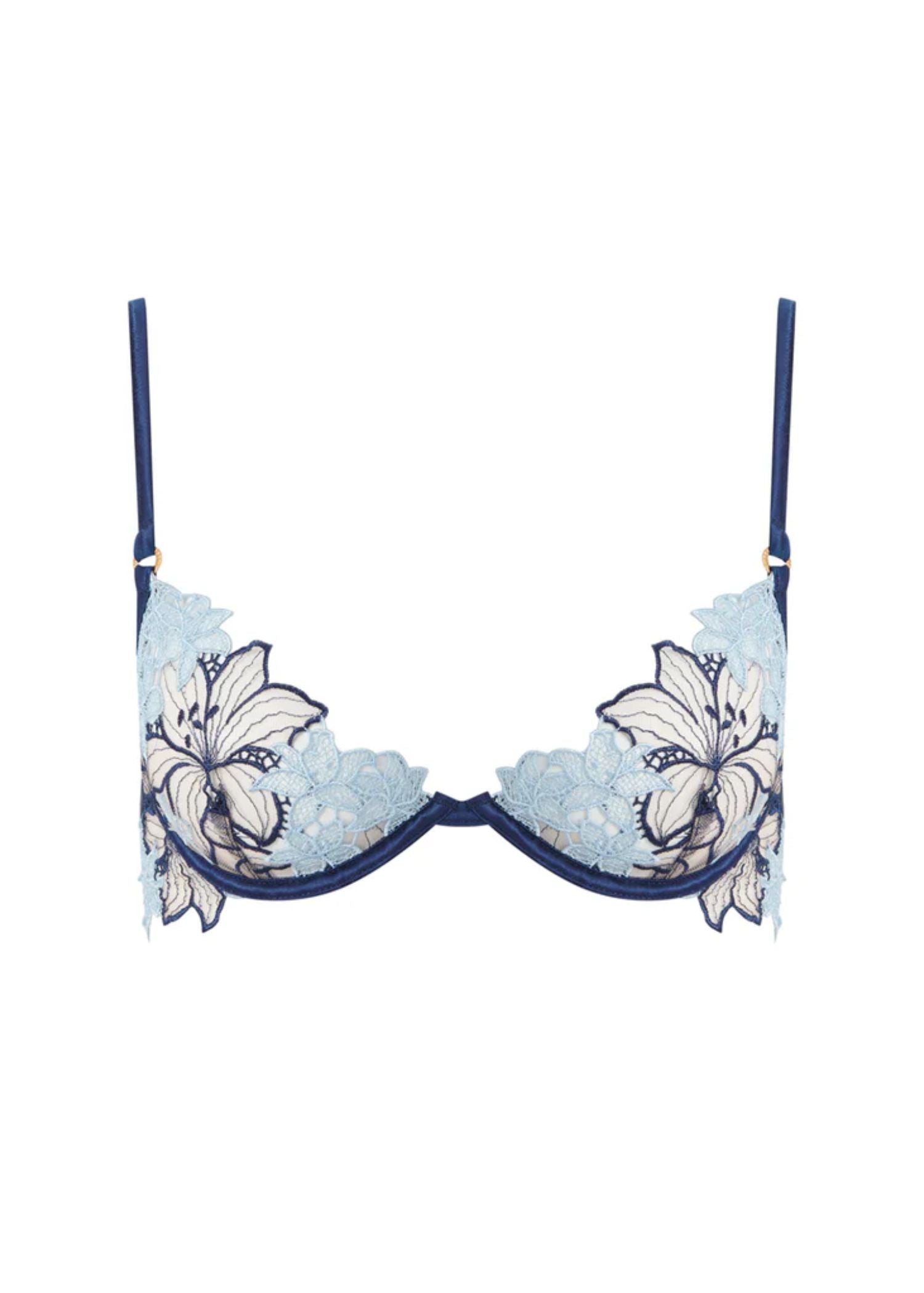 Bluebella Calantha Wired Bra (Navy Peony / Ice Water Blue) | Avec Amour Luxury Lingerie