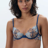 Bluebella Calantha Wired Bra (Navy Peony / Ice Water Blue) | Avec Amour Luxury Lingerie