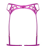 Bluebella Catalina Thigh Harness (Bright Violet / Sheer) | Avec Amour Lingerie