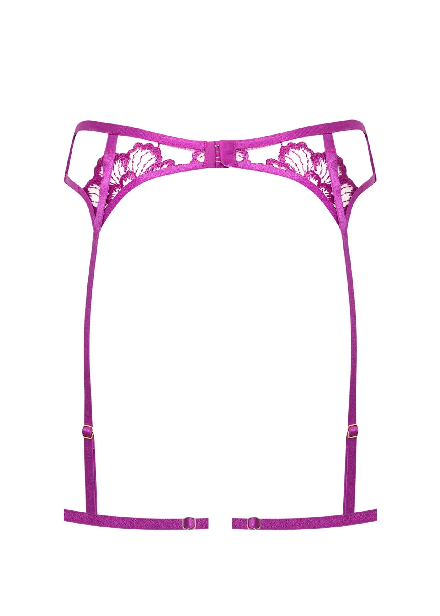 Bluebella Catalina Thigh Harness (Bright Violet / Sheer) | Avec Amour â Avec Amour Lingerie