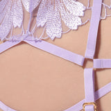 Bluebella Colette Suspender Thigh Harness (Purple Rose) | Avec Amour Sexy Lingerie