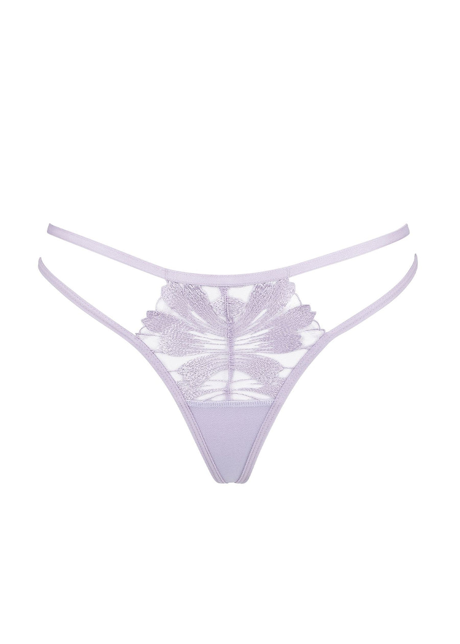 La Vie en Rose Roselle Underwire Padded Bra Set 34C Medium G-String Panty  Purple