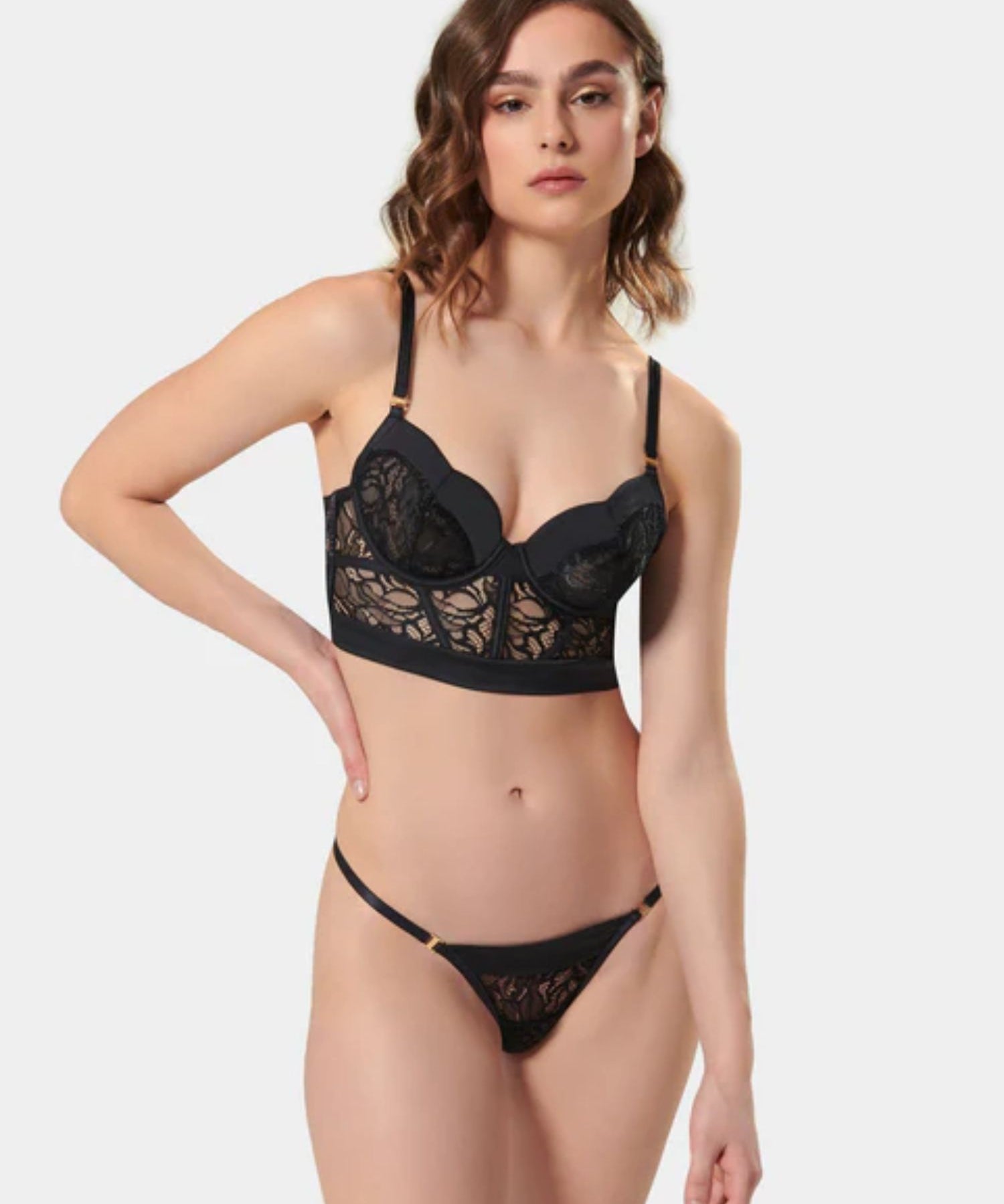 Bluebella Eleanora Thong (Black) | Avec Amour Sexy Lingerie
